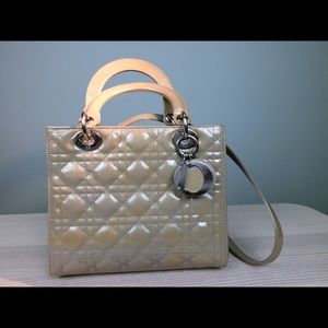Lady Dior Bag Medium Grey